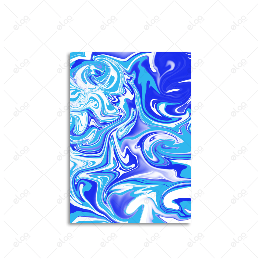 Abstract art paintings in white and blue