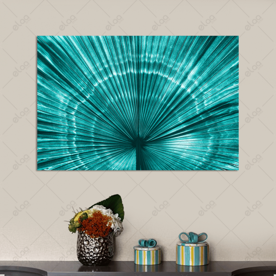 Tropical palm leaf art panel