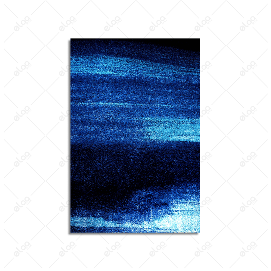 Abstract art painting in blue