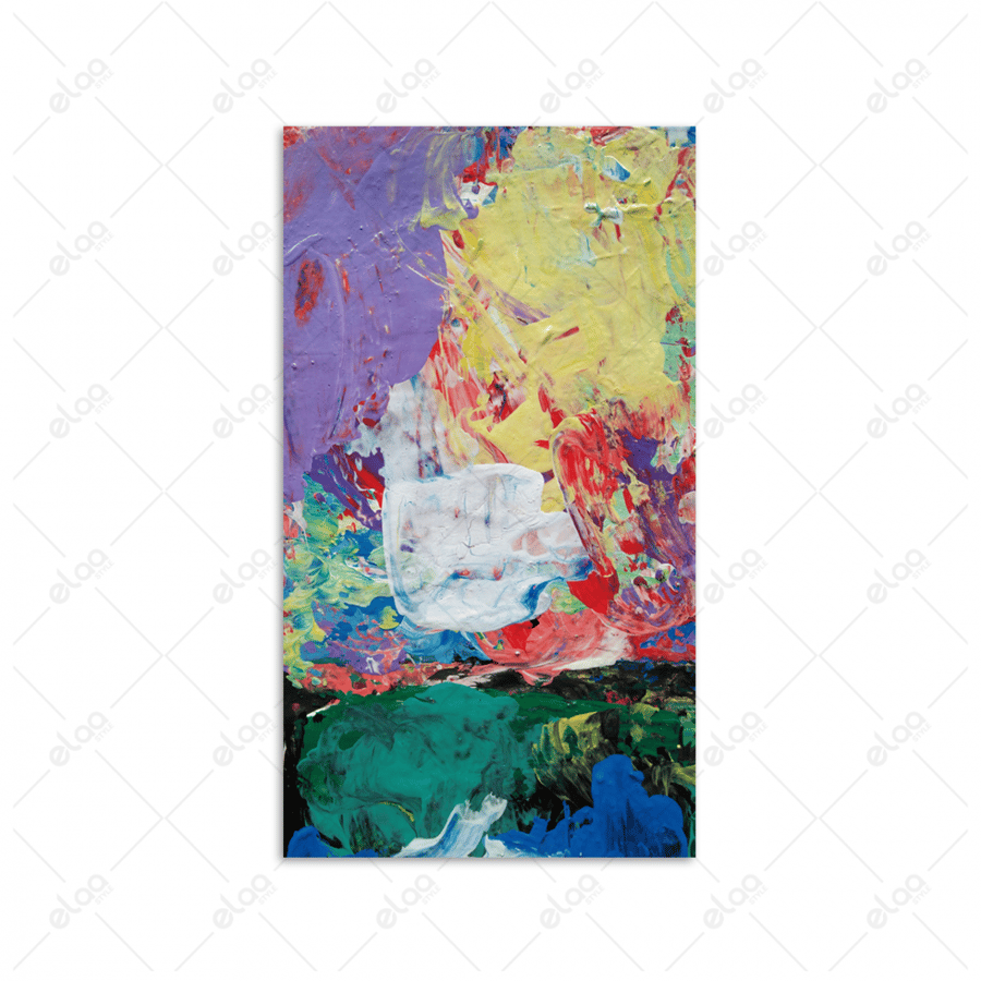 Abstract art painting with multiple colors