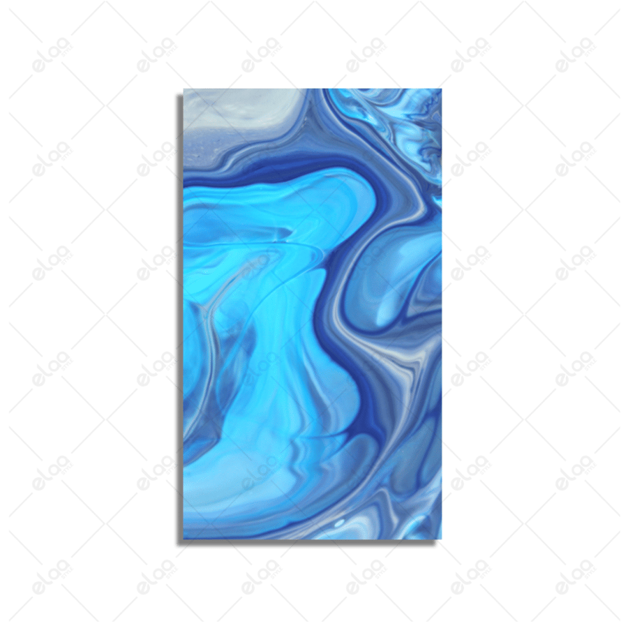 Abstract art paintings, blue sea waves fabric