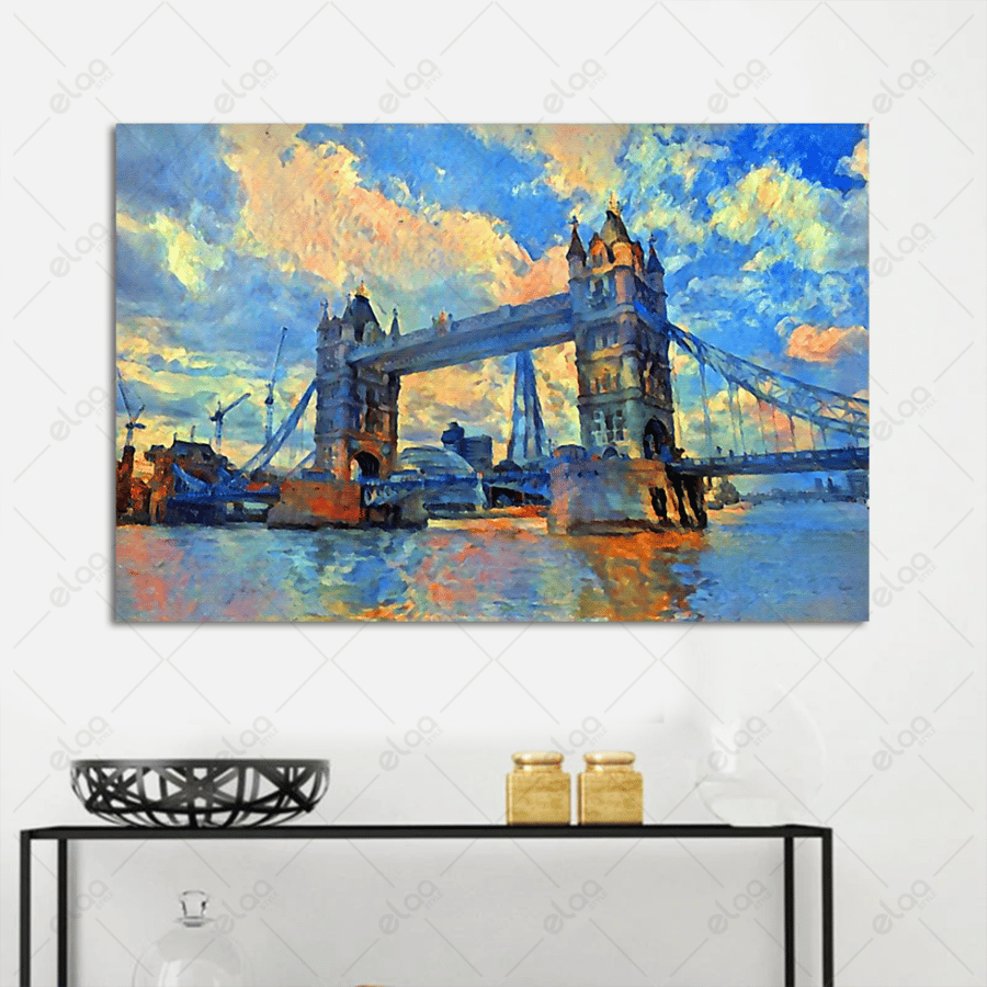 Artistic painting of Tower Bridge