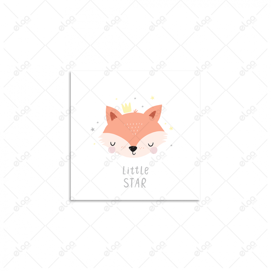 A artistic painting of a fox sleeping