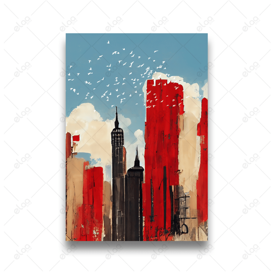 A painting of New York City
