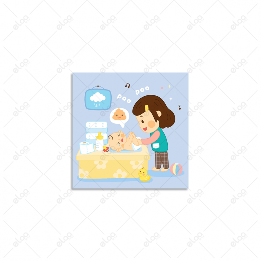 لوحة فنية أم تغير حفاضات الأطفال