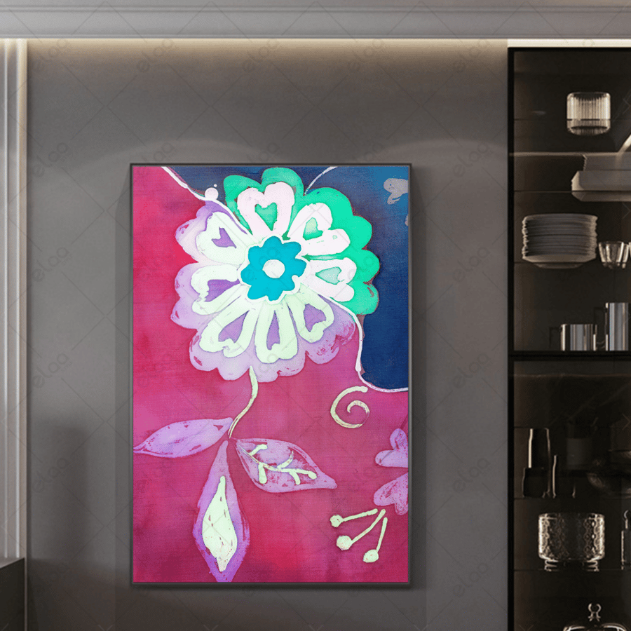 Abstract art painting flower hand-painted