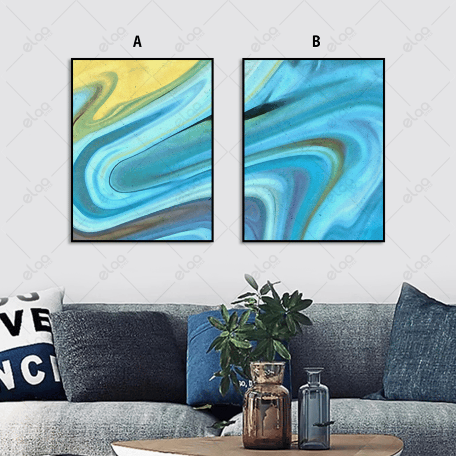 Multiple colors abstract art paintings