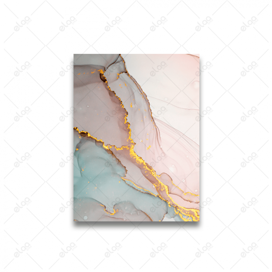 Abstract art paintings alcohol ink gold