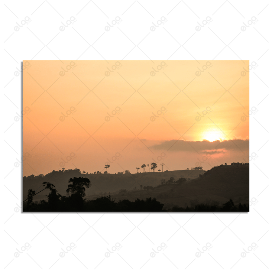 Abstract art painting of agricultural fields