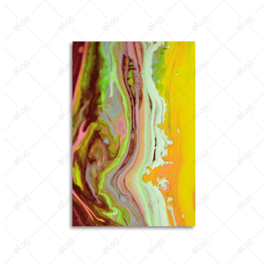 Abstract art painting in multiple colors