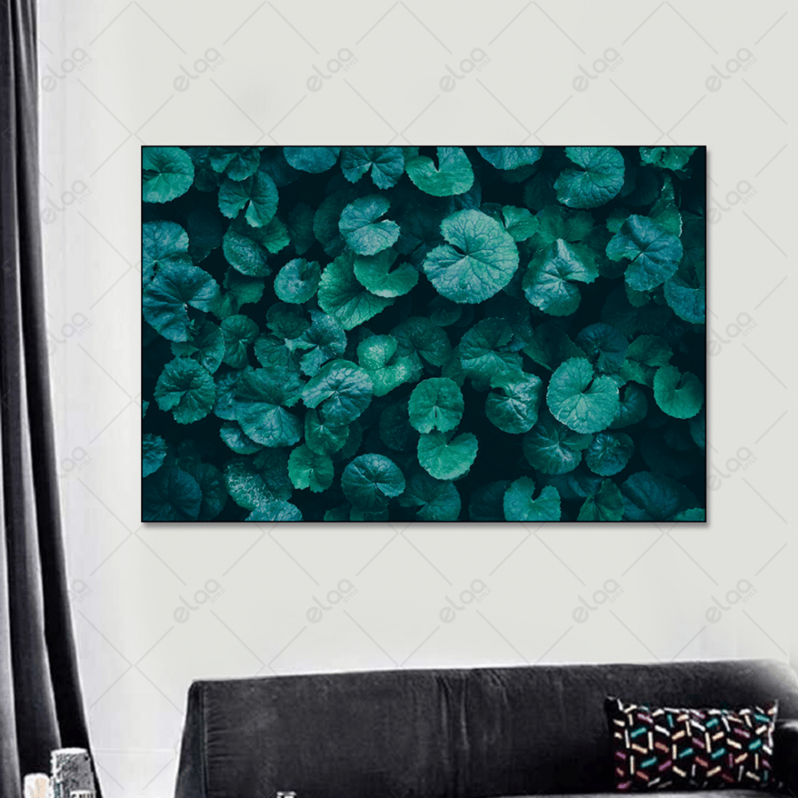 Tropical plant leaf artwork