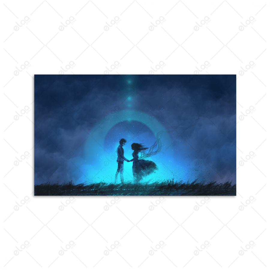 A fictional artistic painting of a couple