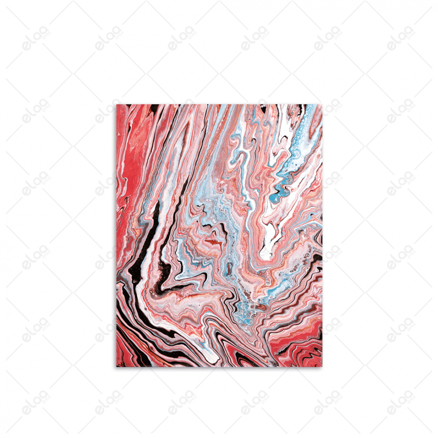 Abstract art painting with multiple colors