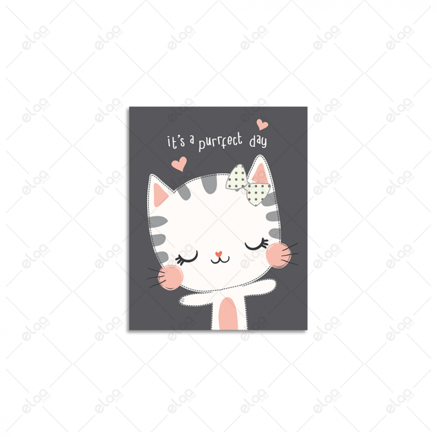 Hand-drawn artistic painting of a cat