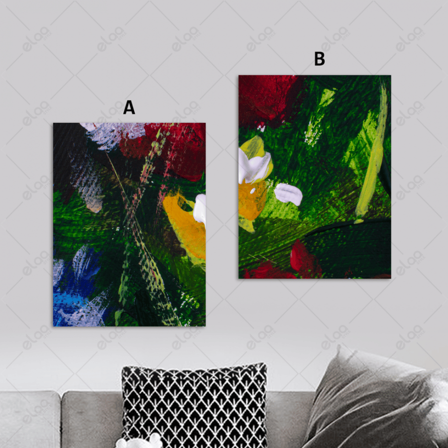 Abstract art paintings with multiple colors