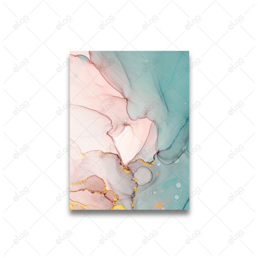 Abstract art paintings alcohol ink gold