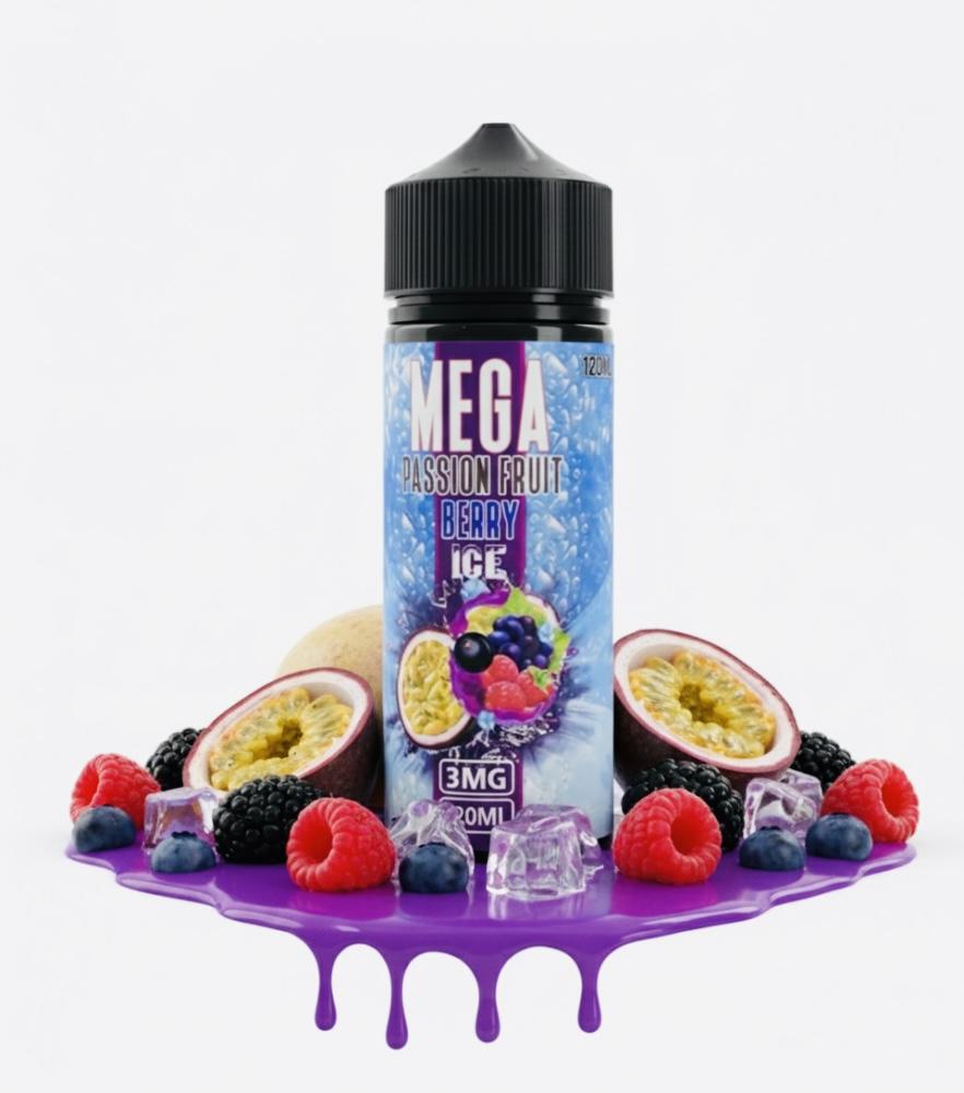 ميجا باشن توت ايس 120مل - Mega passion fruit berry ice