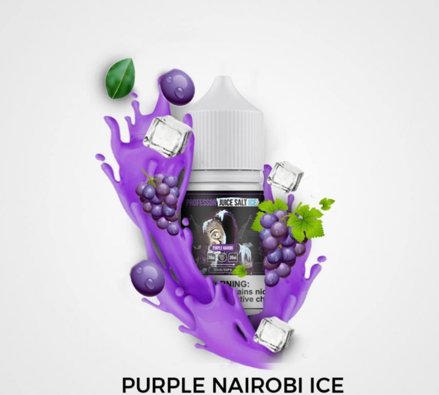 بربل نيروبي ايس نكهات البروفيسور عنب بارد - PURPLE NAIROBI GRAPE ICE