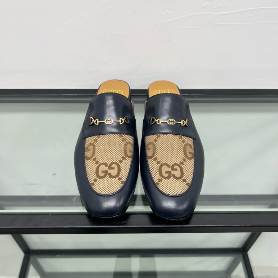 Gucci LEATHER HORSEBIT SLIPPER
