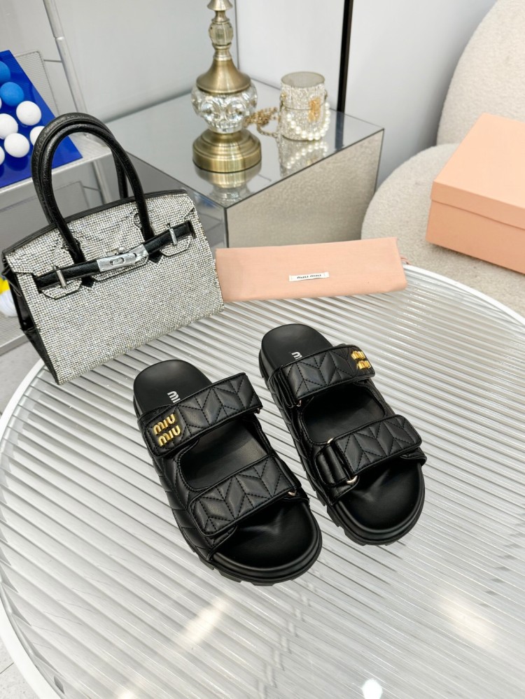 Miu Miu Quilted Sandals