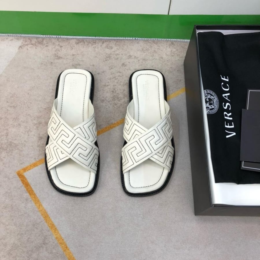 Versace Embossed Greca Sandals