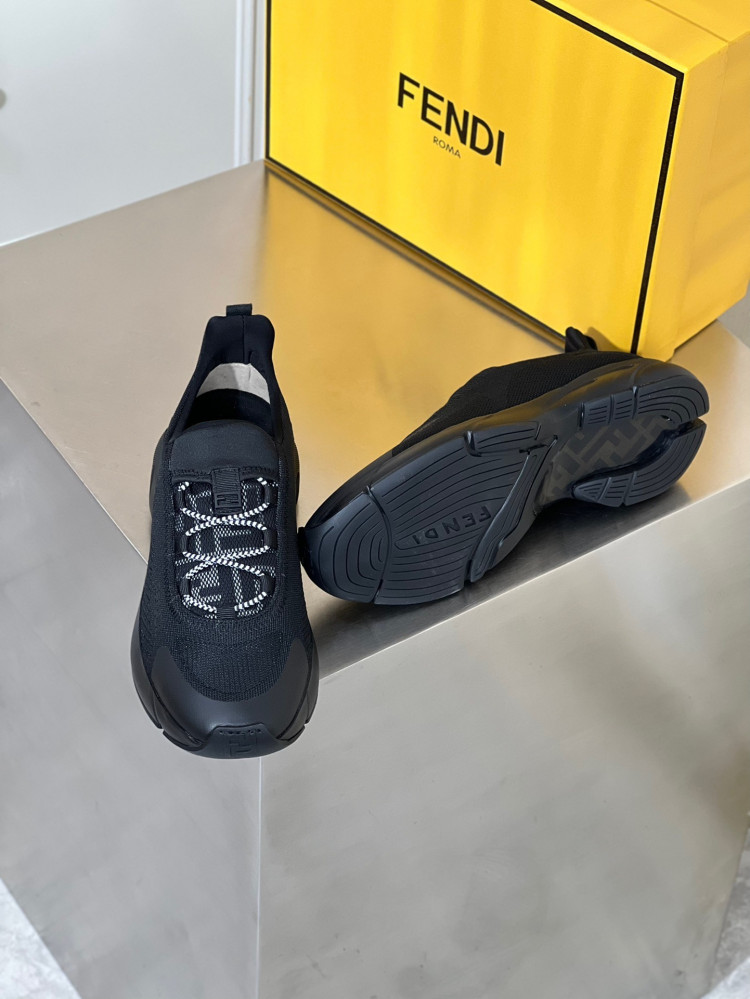 Fendi Faster Trainers Beige