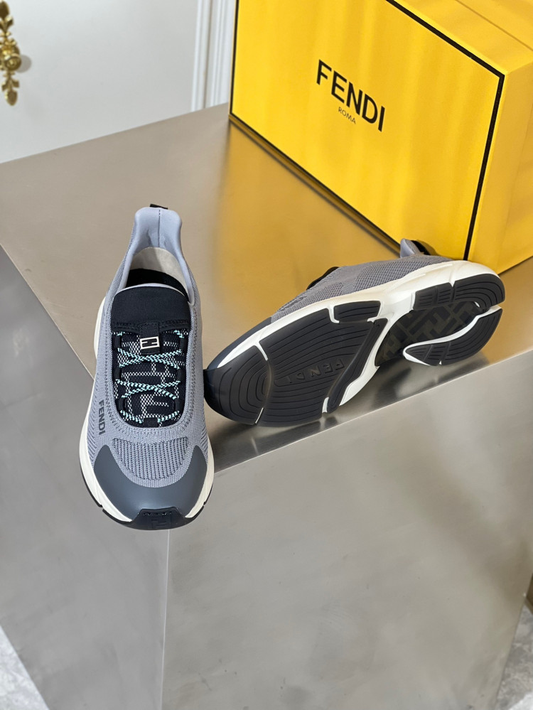 Fendi Faster Trainers Beige