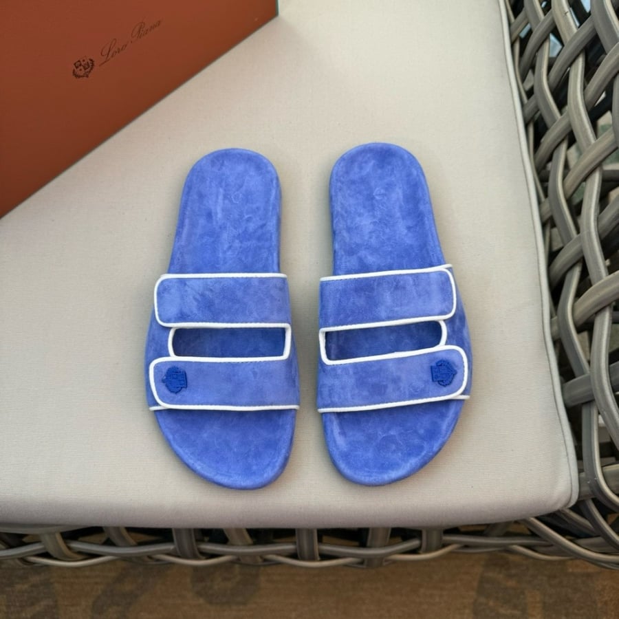 Loro Piana Waikiki Suede Double-grip Sandals