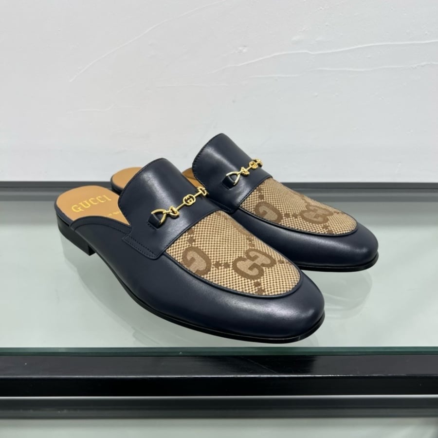 Gucci LEATHER HORSEBIT SLIPPER