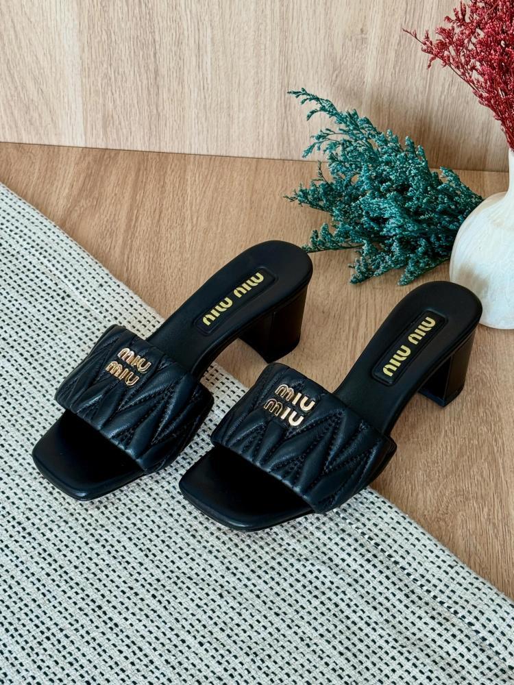 Miu Miu Quilted Block Heels