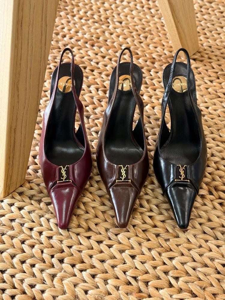 Saint Laurent YSL Slingback Heels
