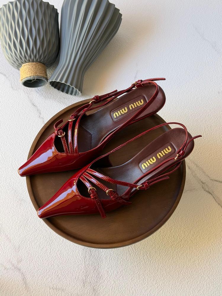 Miu Miu Patent Slingback Heels
