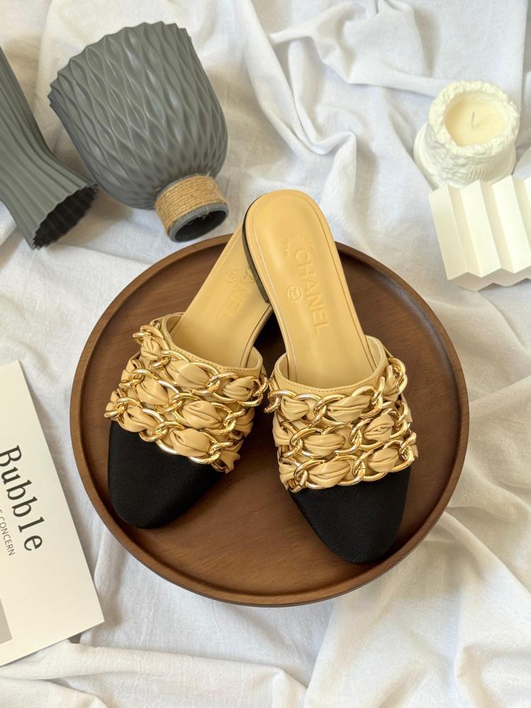 Chanel Chain Mules