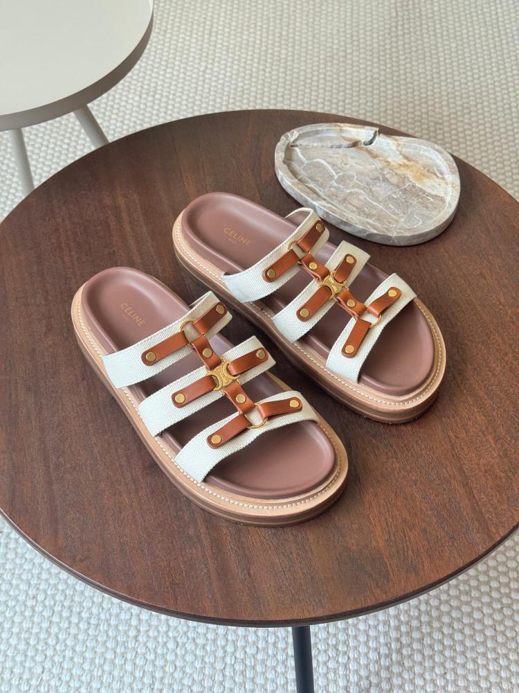 CELINE Flat Strap Sandals