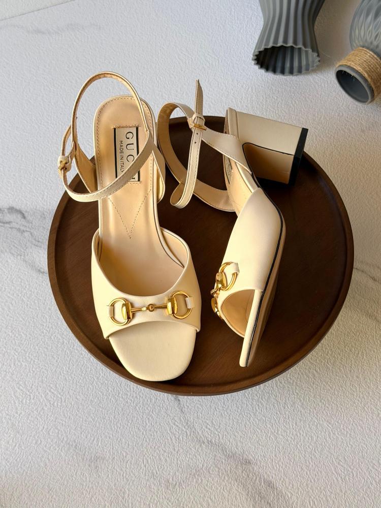 Gucci Horsebit Mid Heel Sandals