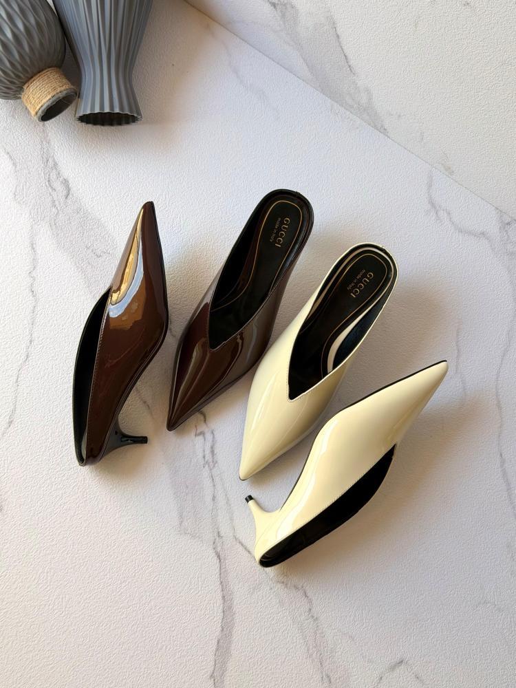 Gucci Patent Leather Mule Heels