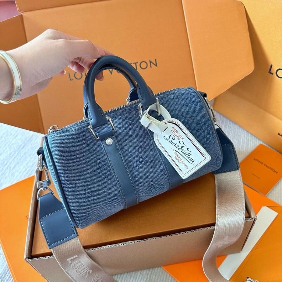 Louis Vuitton Keepall Denim Bag