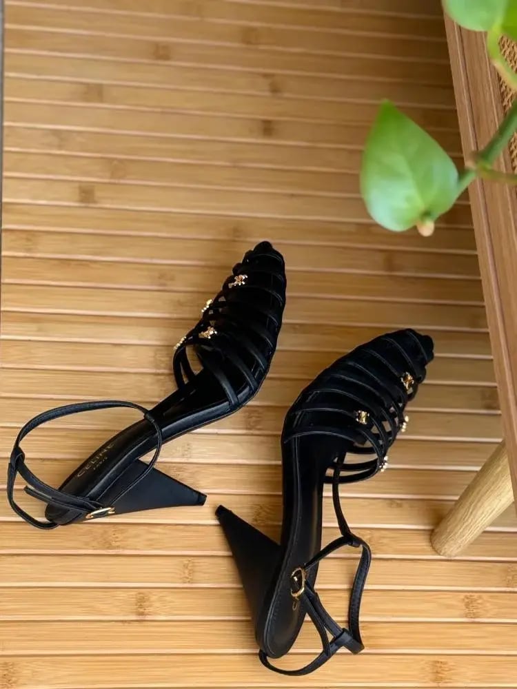 Chanel Strappy CC Heeled Sandals