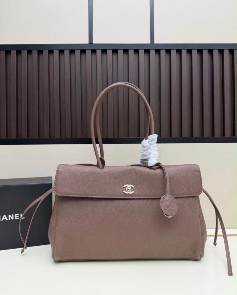 Chanel Tweed Large Flap Tote Bag