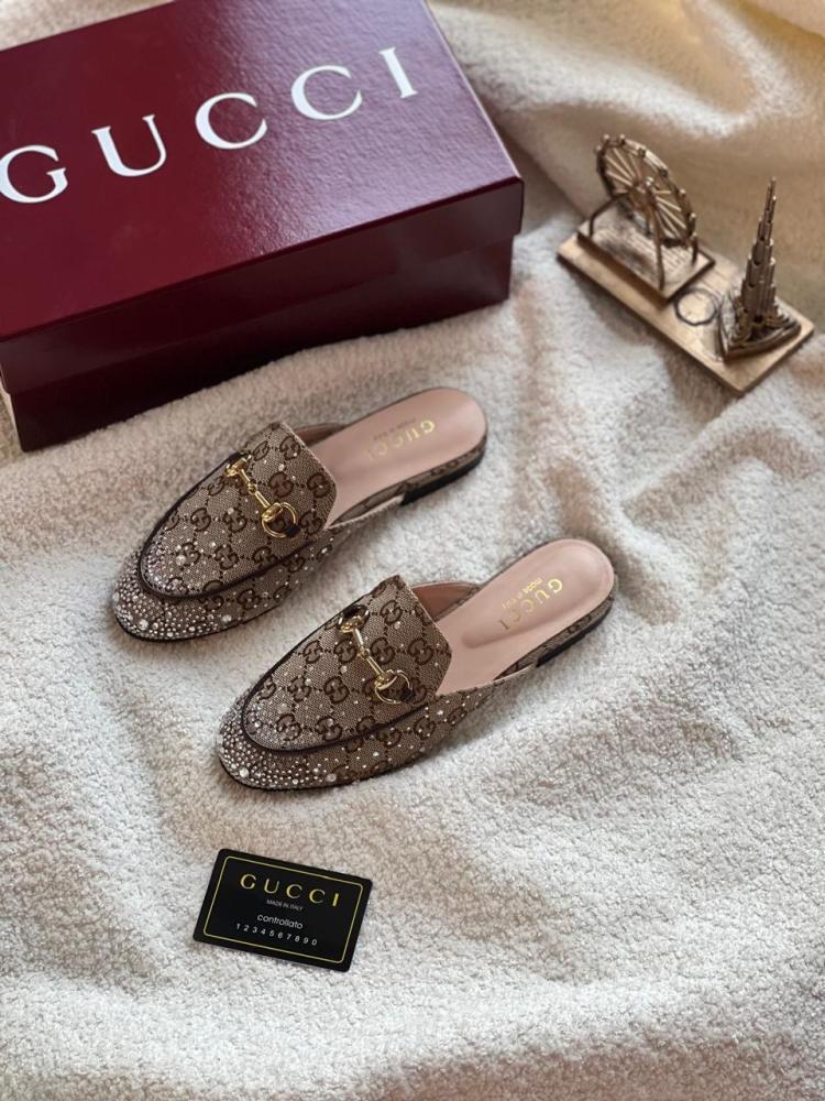 Gucci Crystal GG Mule
