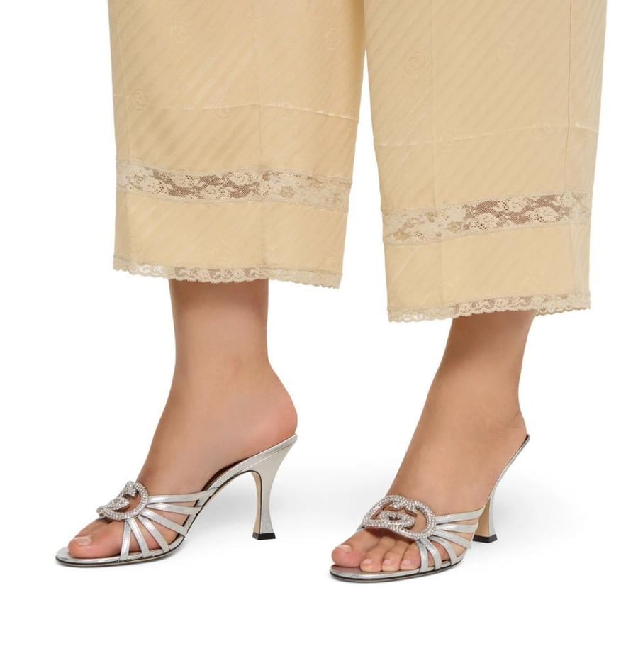 Gucci GG Crystal Mule Heels