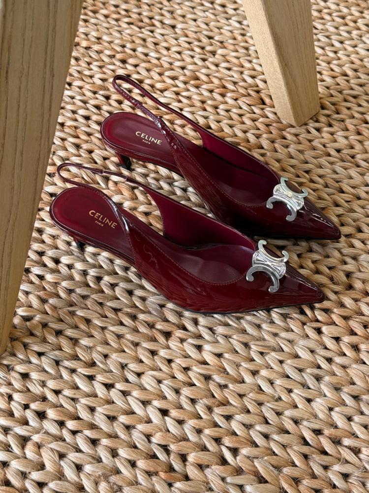 Celine Triomphe Slingback Pumps
