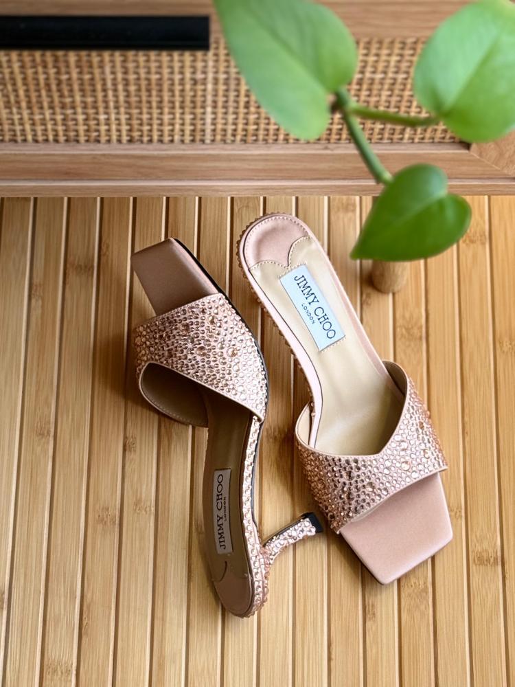 Jimmy Choo Crystal Mule Heels