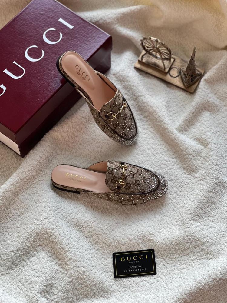 Gucci Crystal GG Mule