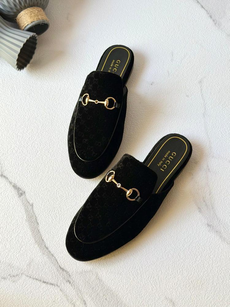 Gucci Velvet Slippers