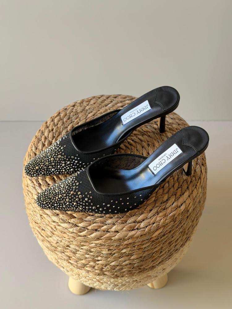 Jimmy Choo Crystal Mule Heels