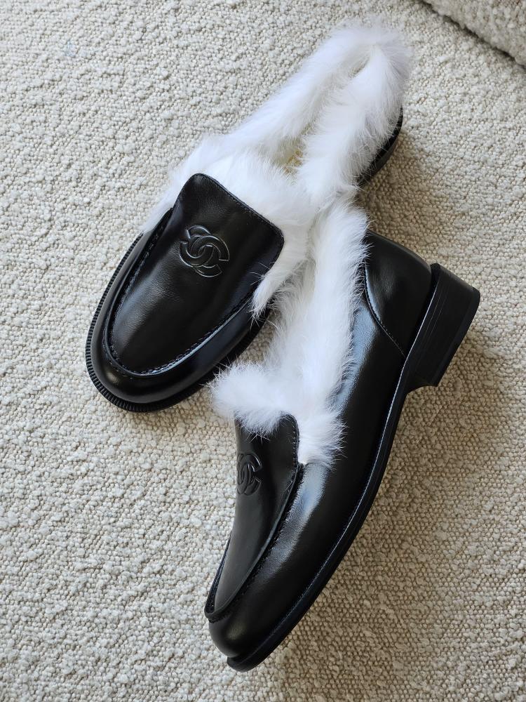 Chanel Fur Loafers