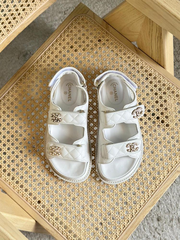 Chanel Quilted Velcro Sandals
