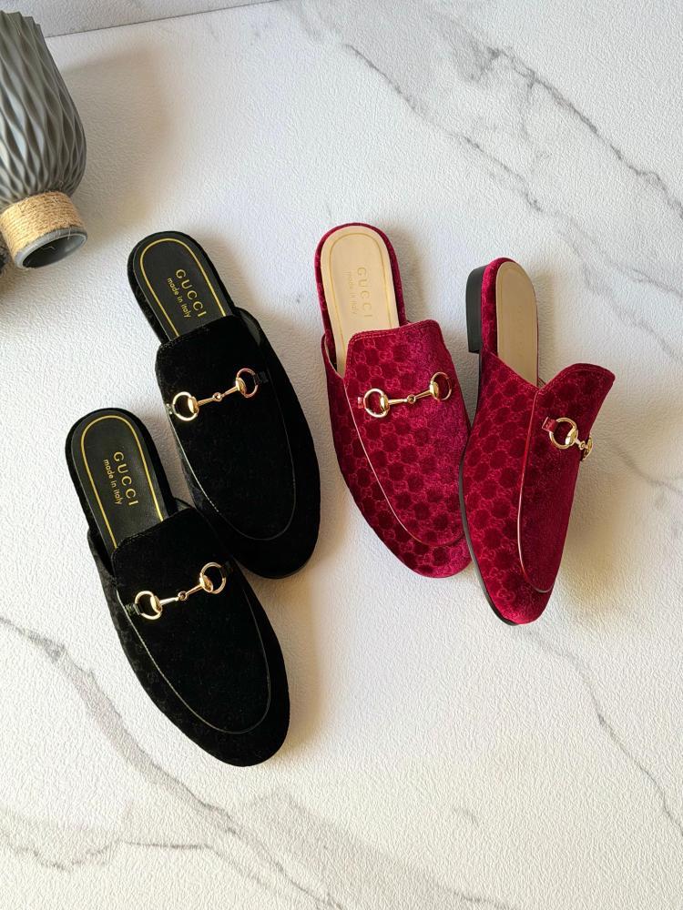 Gucci Velvet Slippers