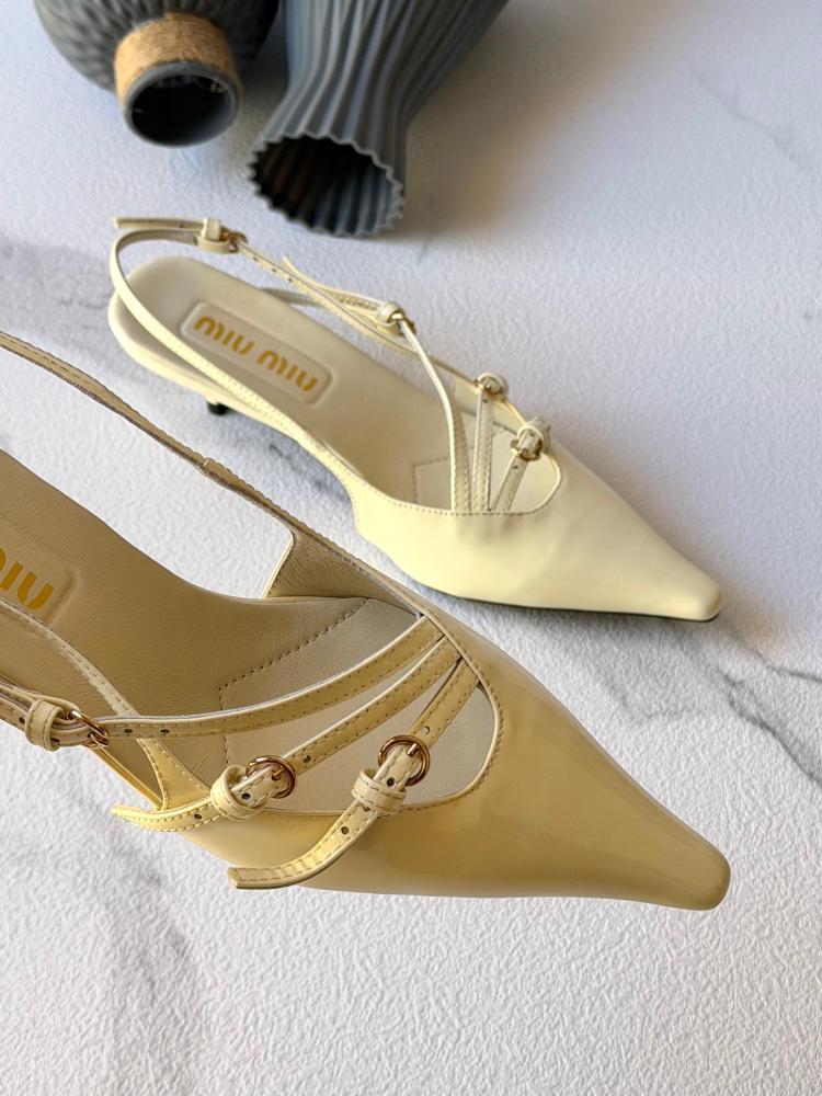 Miu Miu Patent Slingback Heels